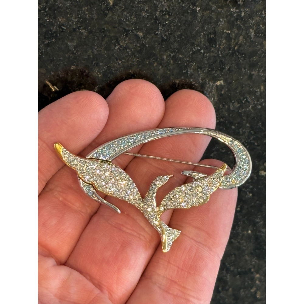 VTG Swarovski Crystal Brooch 1999 Celebrate The Spirit Of Freedom Dove Bird